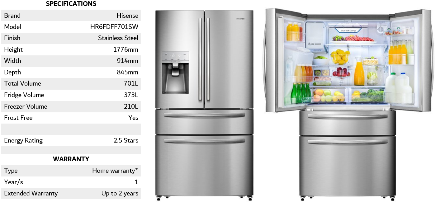 hisense fridge 701l