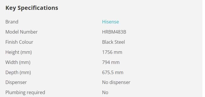 hisense hrbm483b